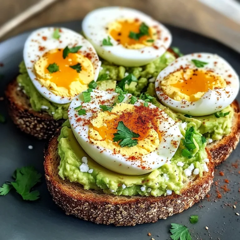 Avocado Cottage Toasts with Soft-Boiled Eggs & Paprika
