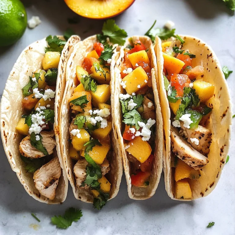Cilantro-Lime Chicken Tacos with Peach Salsa (30-Minute, One-Pan Meal)