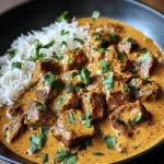 Coconut-Curry Beef with Garlic Naan & Jasmine Rice
