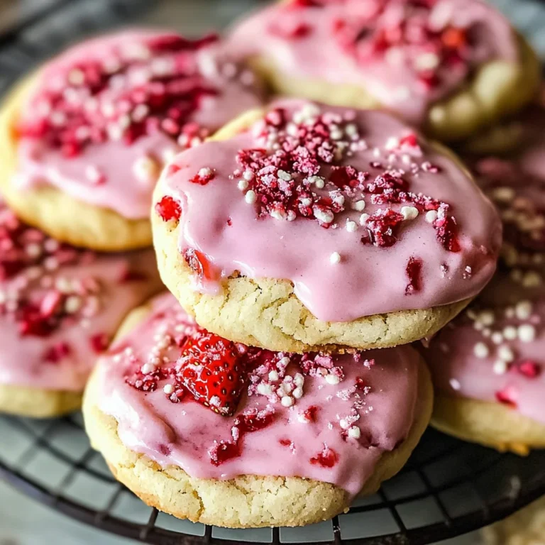 Double Strawberry Sugar Cookies