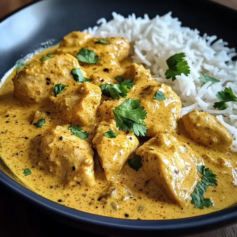 Easy Homemade Chicken Korma with Flatbread or Rice
