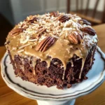 German Chocolate Pound Cake with Coconut-Pecan Frosting