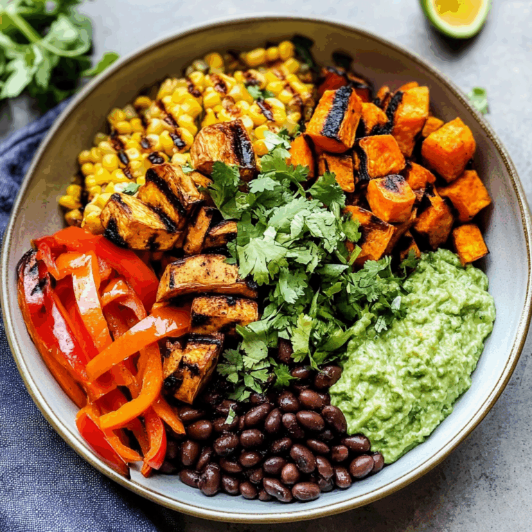 Grilled Veggie Burrito Bowls with Black Beans & Green Rice (Vegetarian, Vegan)