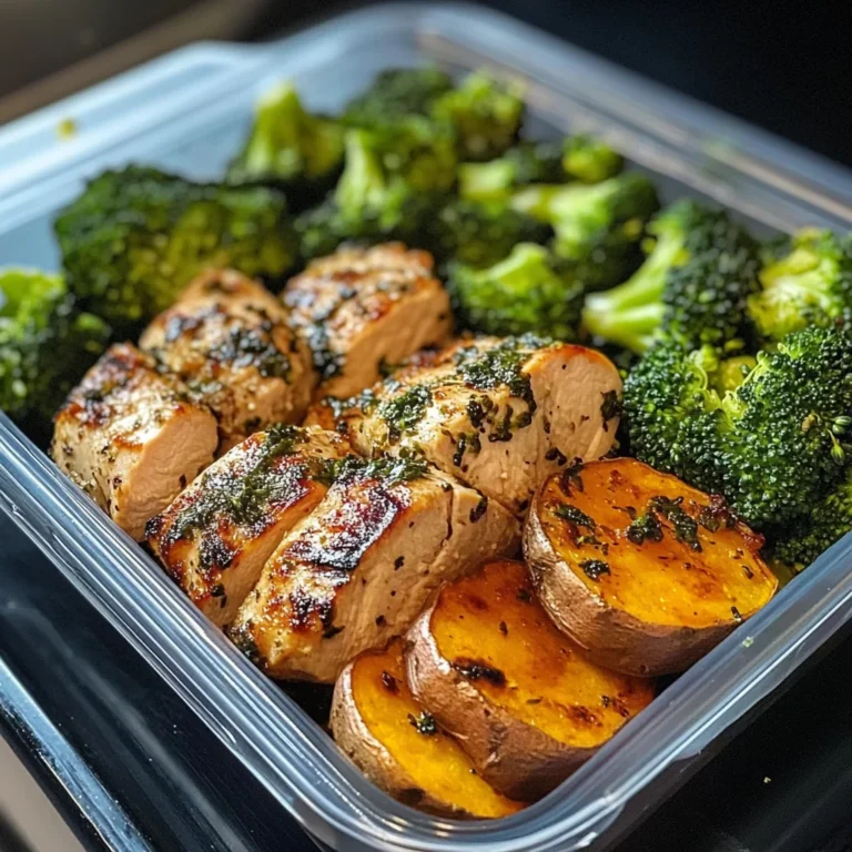 Herbed Chicken Meal Prep Bowls with Sweet Potatoes & Broccoli