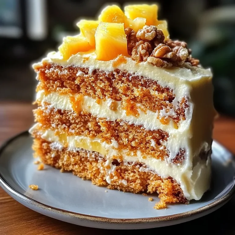 Pineapple Carrot Cream Cake : Moist & Tropical