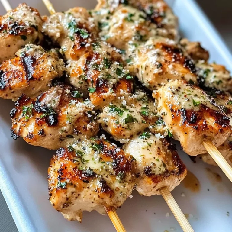 Ranch Garlic Parmesan Chicken Skewers