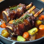 Red Wine-Braised Lamb Shanks with Rosemary & Root Vegetables