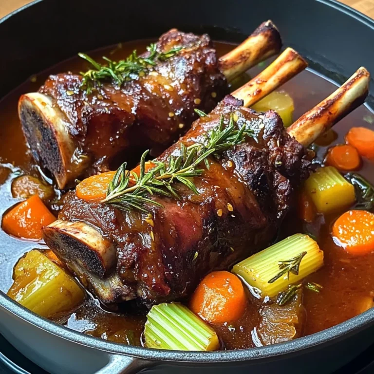 Red Wine-Braised Lamb Shanks with Rosemary & Root Vegetables