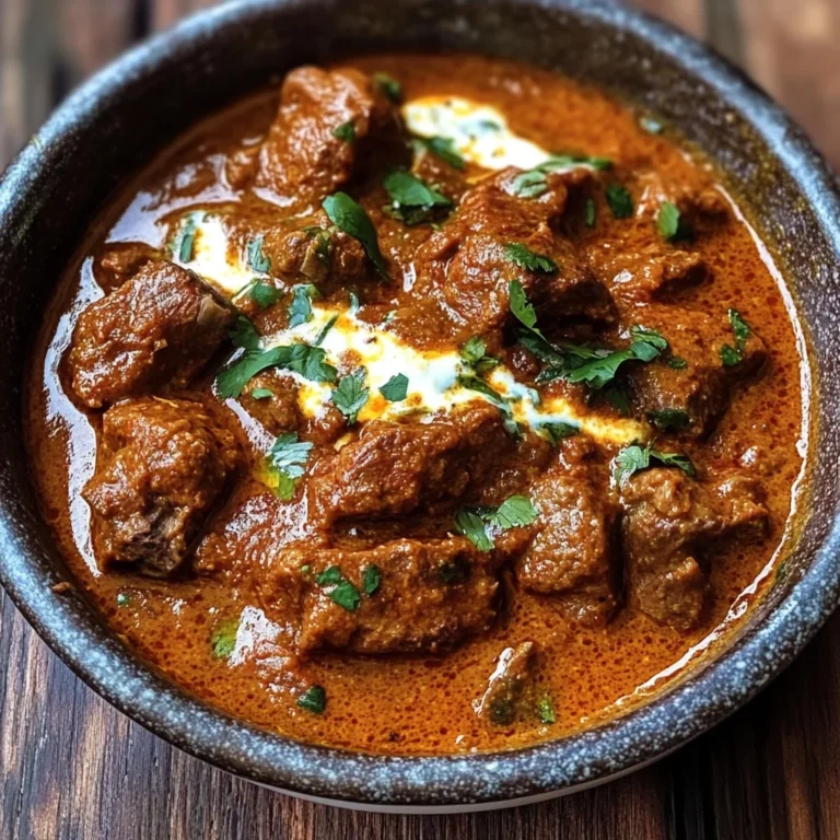 Slow-Cooked Lamb Rogan Josh with Kashmiri Chili and Yogurt