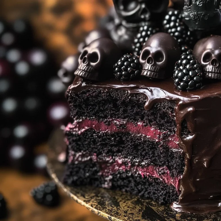 Spooky Black Velvet Halloween Cake