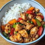 Teriyaki Chicken Stir-Fry with Steamed Rice