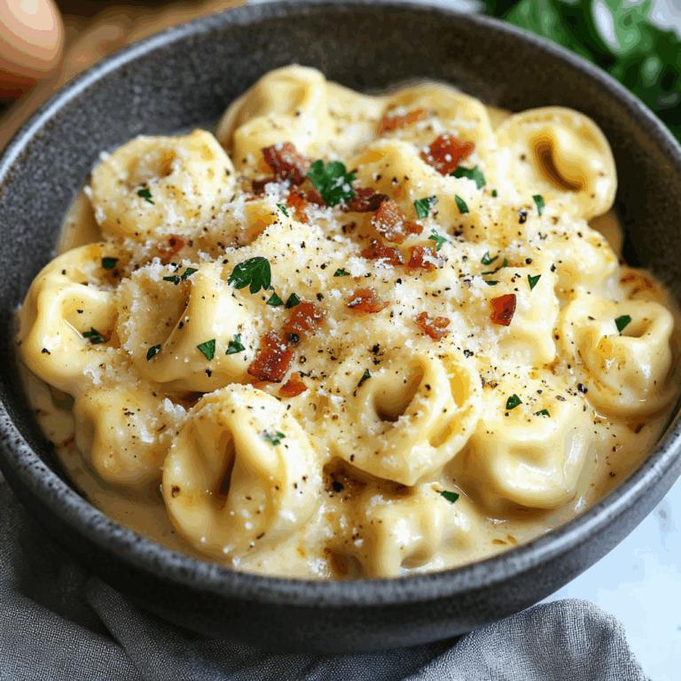 Creamy Tortellini Carbonara Recipe