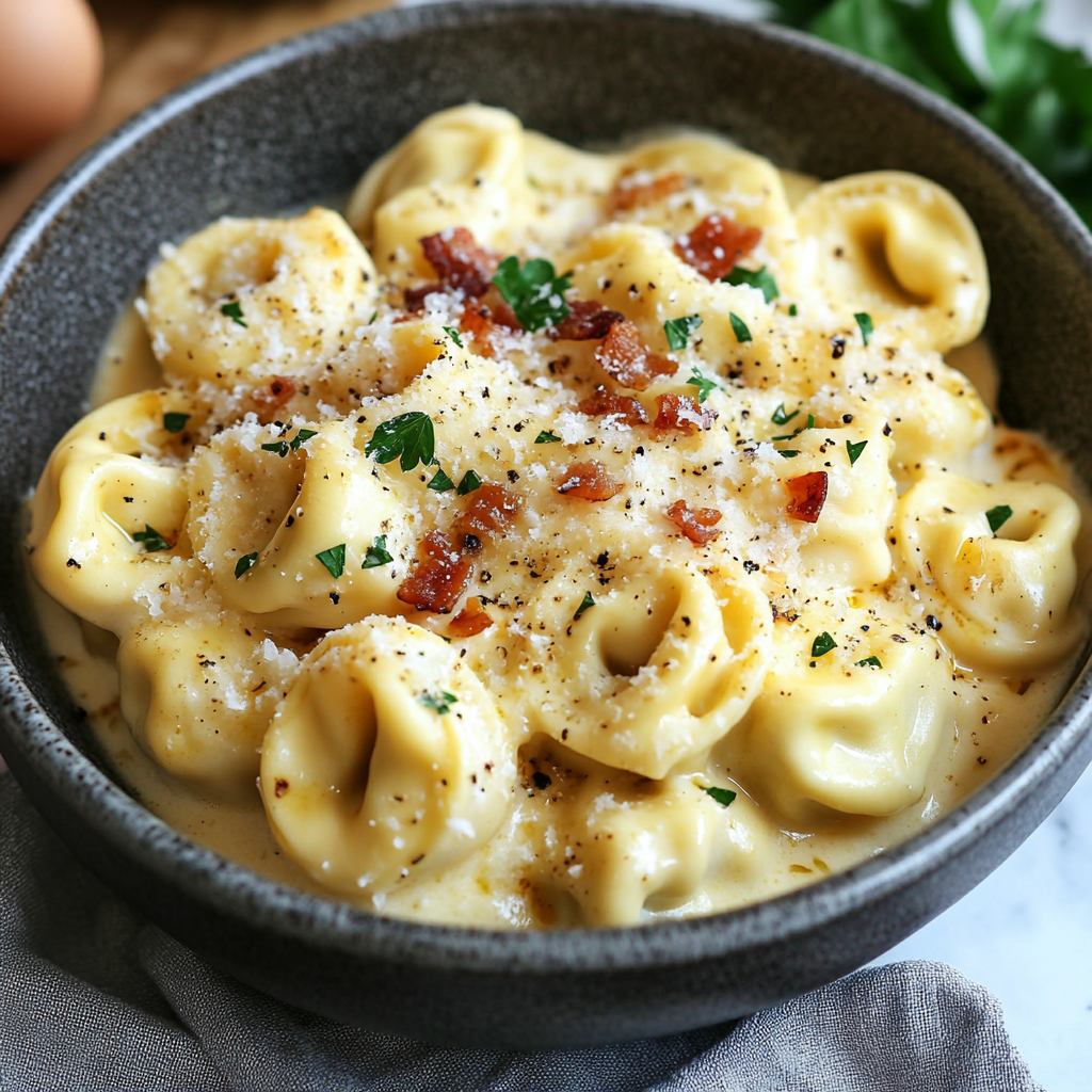 Creamy Tortellini Carbonara Recipe