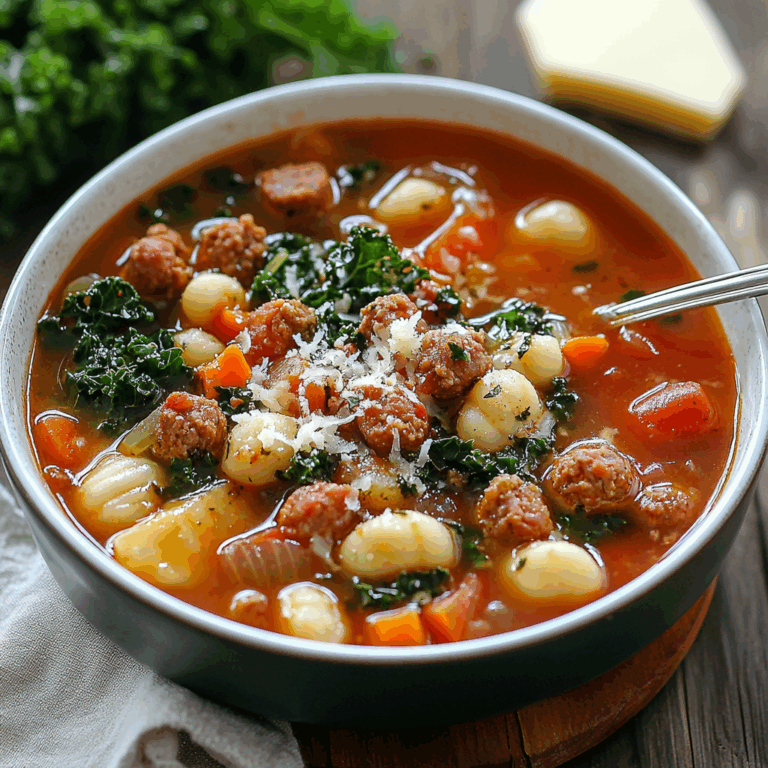 Italian Vegetable Soup with Spicy Sausage
