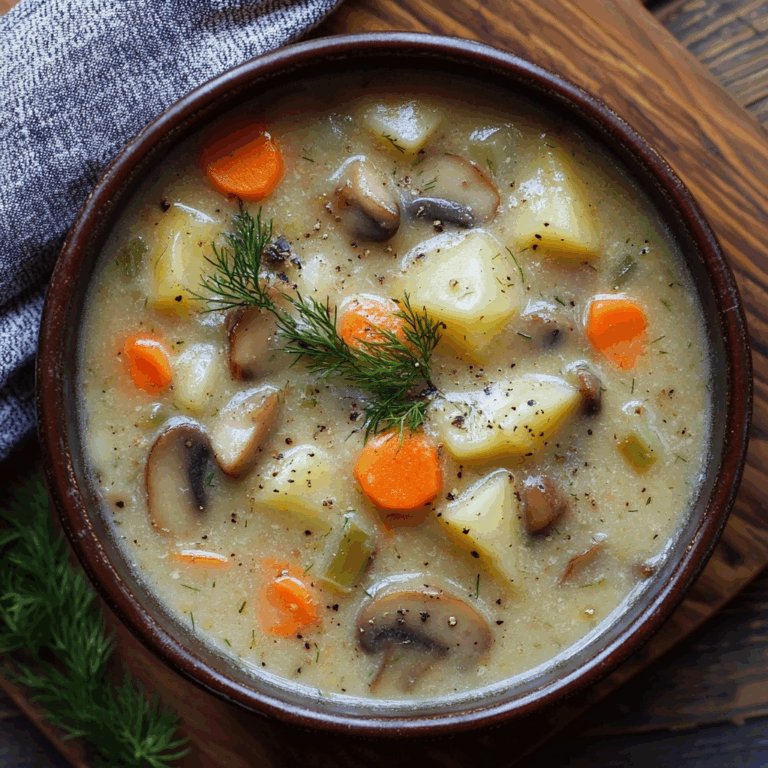 Russian Potato and Mushroom Soup Recipe