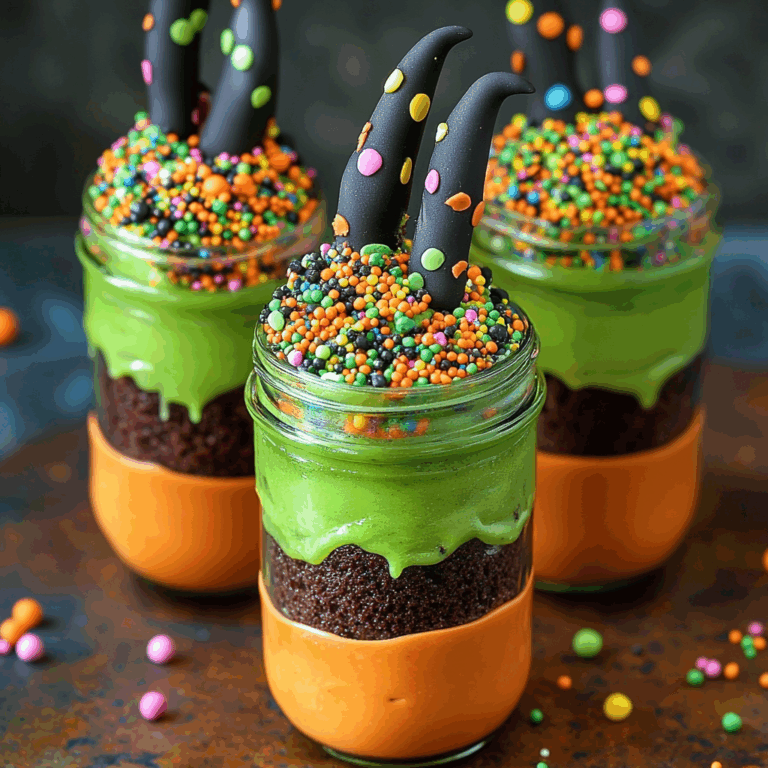 Witches Brew Halloween Cake Jars