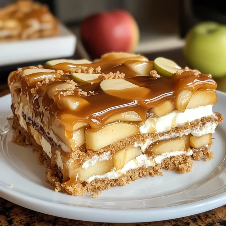 Caramel Apple Eclair Cake