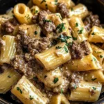 Creamy Garlic Beef Pasta