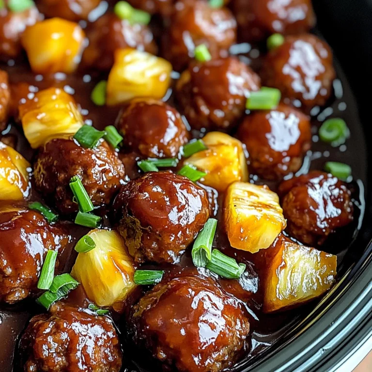 Crockpot Hawaiian Meatballs