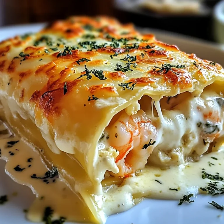 Dive into Decadence: Shrimp & Crab Alfredo Lasagna Roll-Ups You’ll Crave