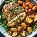 Herb Grilled Chicken with Roasted Potatoes, Carrots & Quinoa