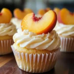 Honey Peach Cream Cheese Cupcakes