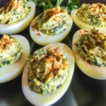 Keto Spinach Artichoke Deviled Eggs