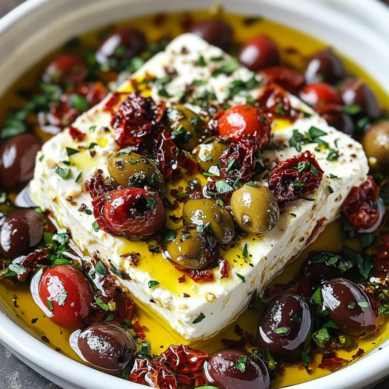 Mediterranean with Baked Feta, Olives and Sun-Dried Tomatoes