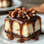 No Bake Turtle Mini Cheesecake