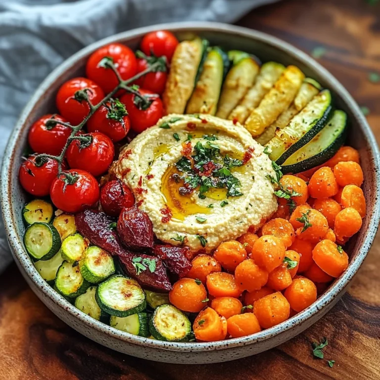 Roasted Veggie and Hummus Bowl