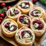Savory Christmas Cranberry Roll Ups