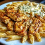 Seared Garlic Chicken Penne in Mozzarella Cajun Sauce