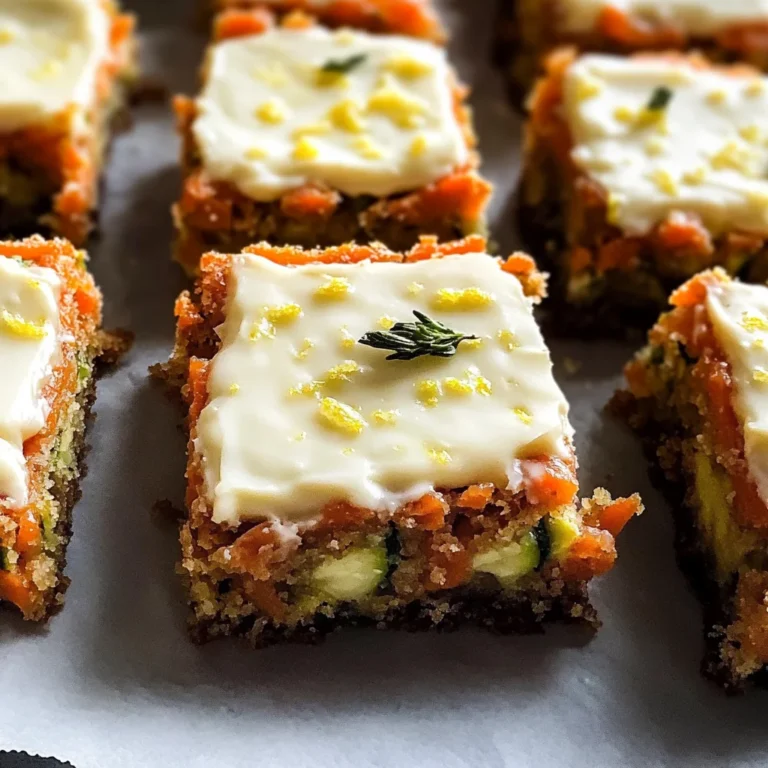 Spiced Ginger Carrot and Zucchini Bars with Lemon Cream Cheese Frosting