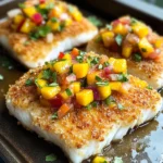 Tropical Coconut Crusted Fish with Mango Salsa