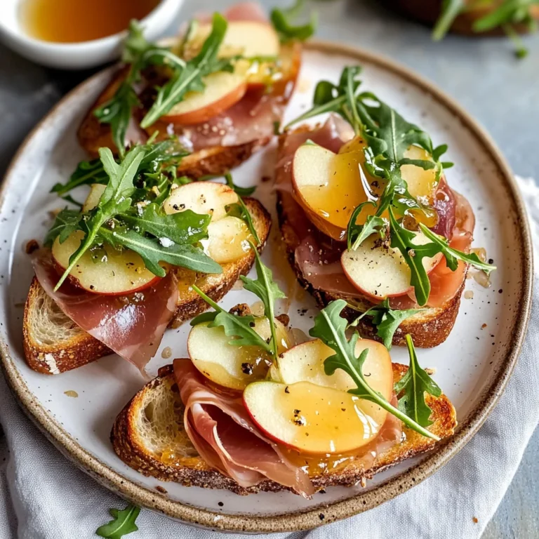 Apple & Brie Crostini with Hot Honey