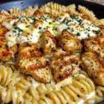 Cajun Chicken Rotini with Mozzarella Garlic Butter Sauce