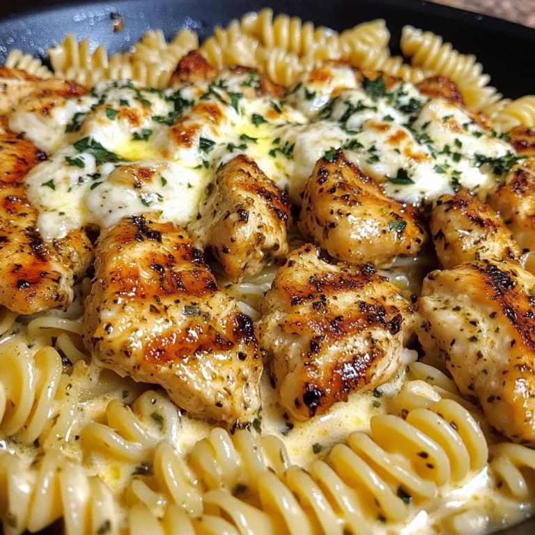 Cajun Chicken Rotini with Mozzarella Garlic Butter Sauce