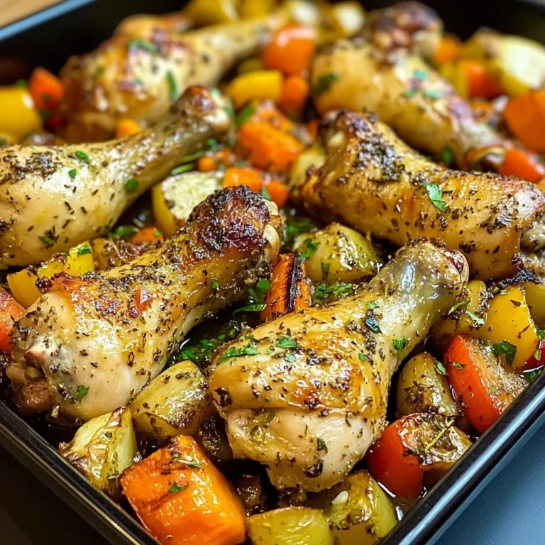 Garlic Herb Chicken Drumsticks with Veggies