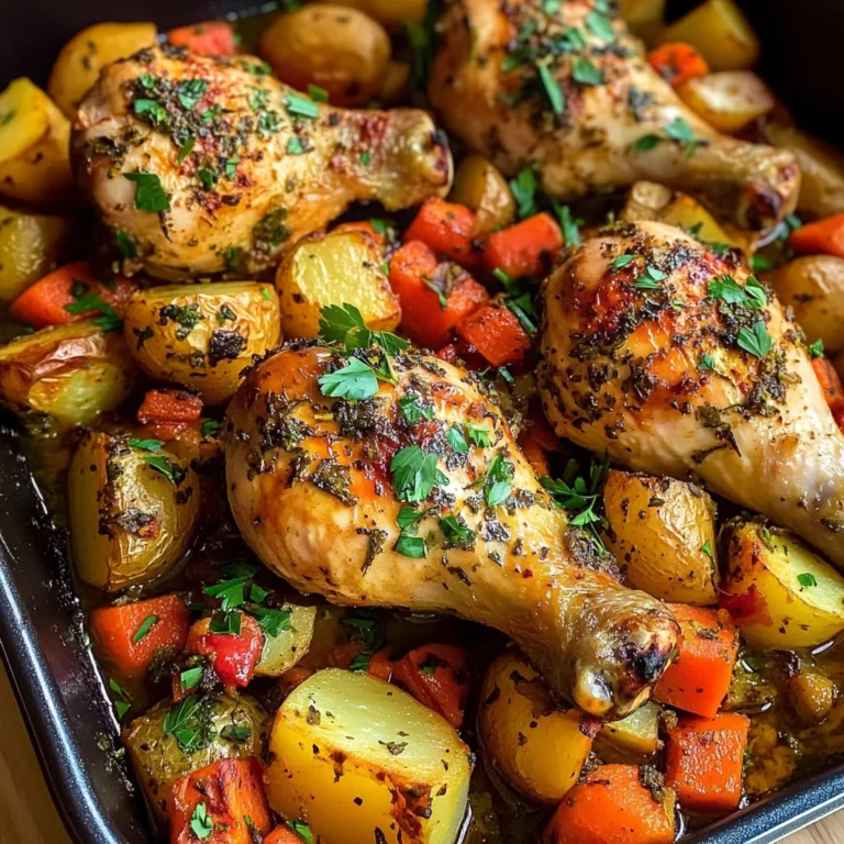 Herb Roasted Chicken Drumsticks with Veggies